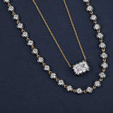 Black Rhodium Emerald Necklace