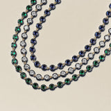 Round Victorian Style Tennis Necklace
