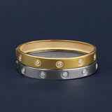 Round Stone Bangle