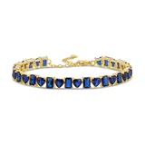 Heart and Emerald Shape Tennis Bracelet