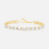 Emerald Shape Prong-Set Tennis Bracelet