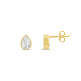 Fancy Shape Bezel Set Stud