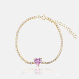 Fancy Heart Tennis Bracelet