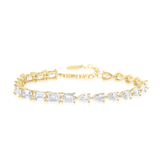Half Emerald Half Pear Tennis Bracelet