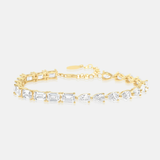 Half Emerald Half Pear Tennis Bracelet