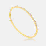 Thin Pave Bangle With Star