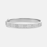 Pave Circle Stud Bangle