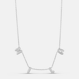 Personalized Mini Helium Dangling Initial Necklace