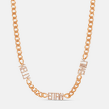 Personalized Pave Name Necklace on a Cuban Chain