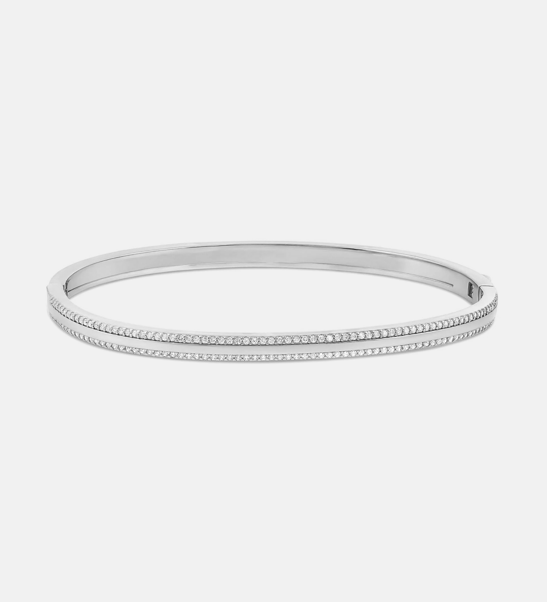 Thin Pave Outline Bangle
