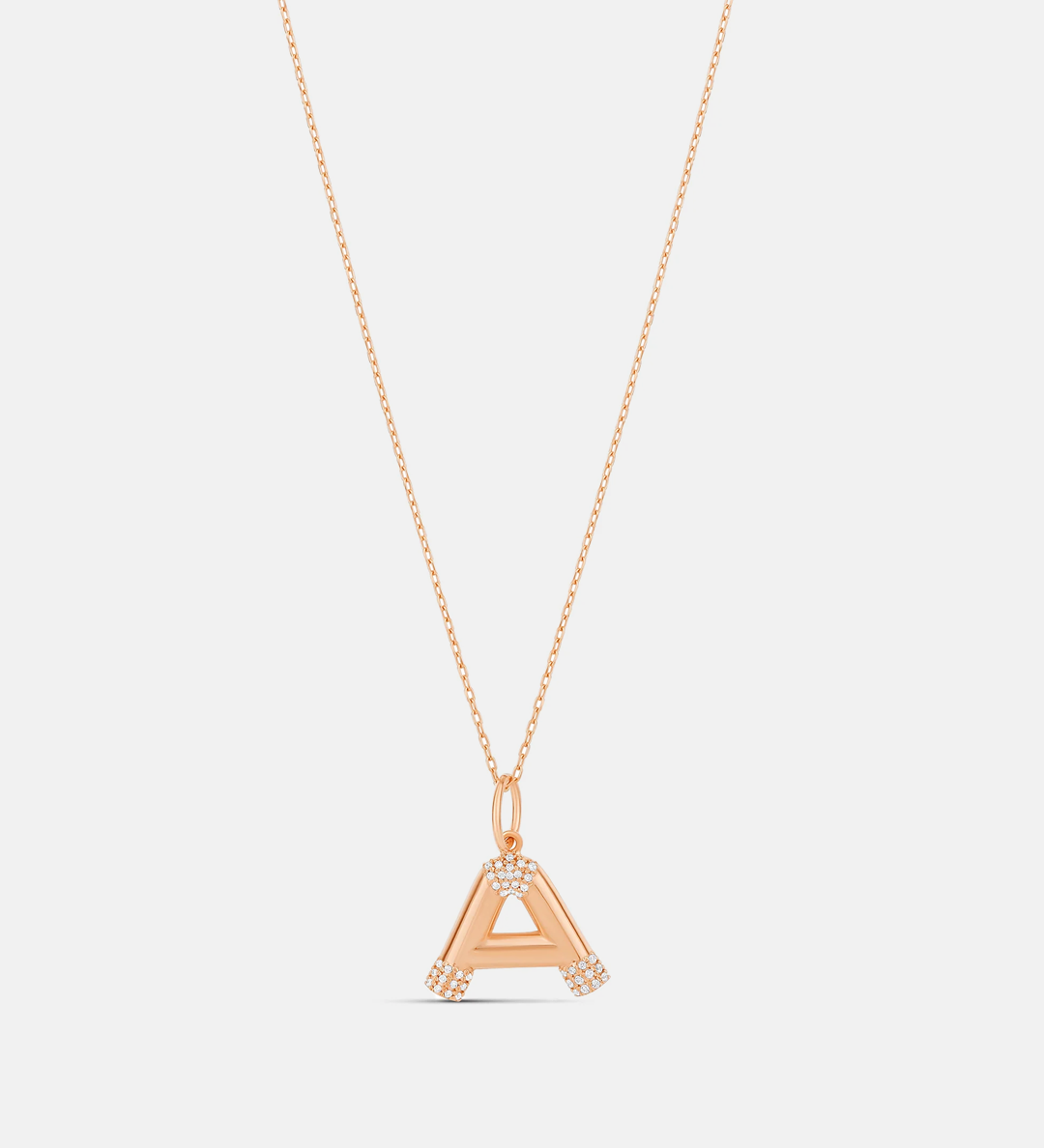 Initial Pave Accent Necklace