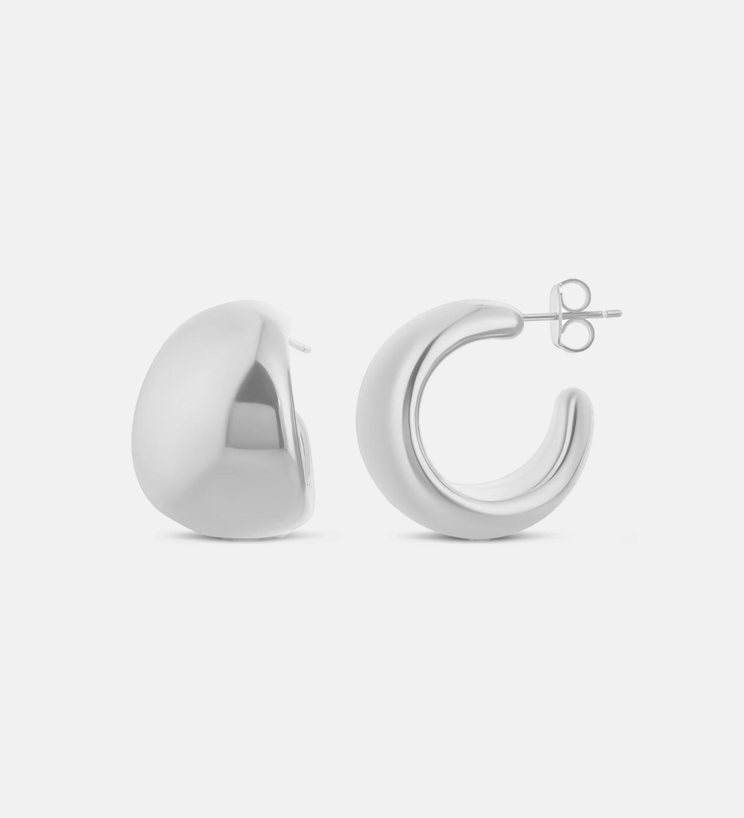 Curved Rounded Hoop Earrings