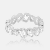 Mixed Shape Bezel Set Eternity Band