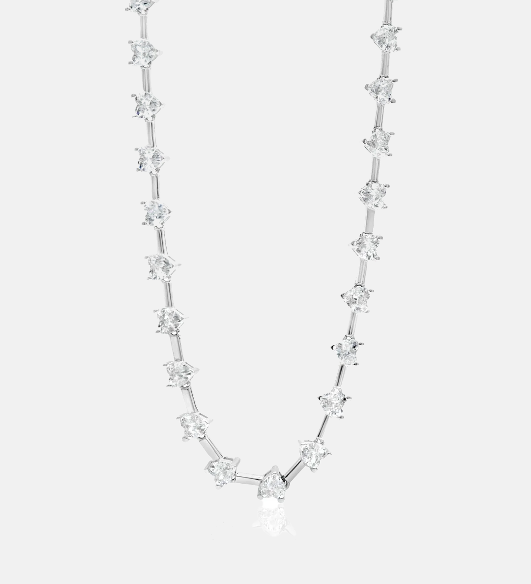 Heart Shaped Bar Tennis Necklace