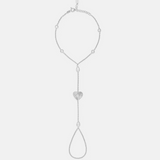 Fluted Heart Hand Chain