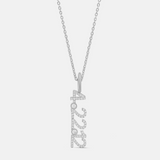 Personalized Pave Date Charm Necklace