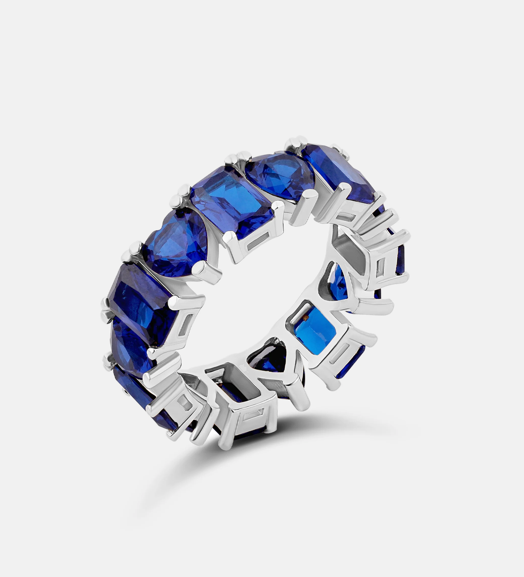 Heart and Emerald Eternity Band