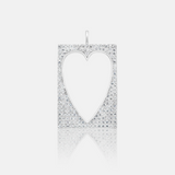 Open Pave Heart Tag