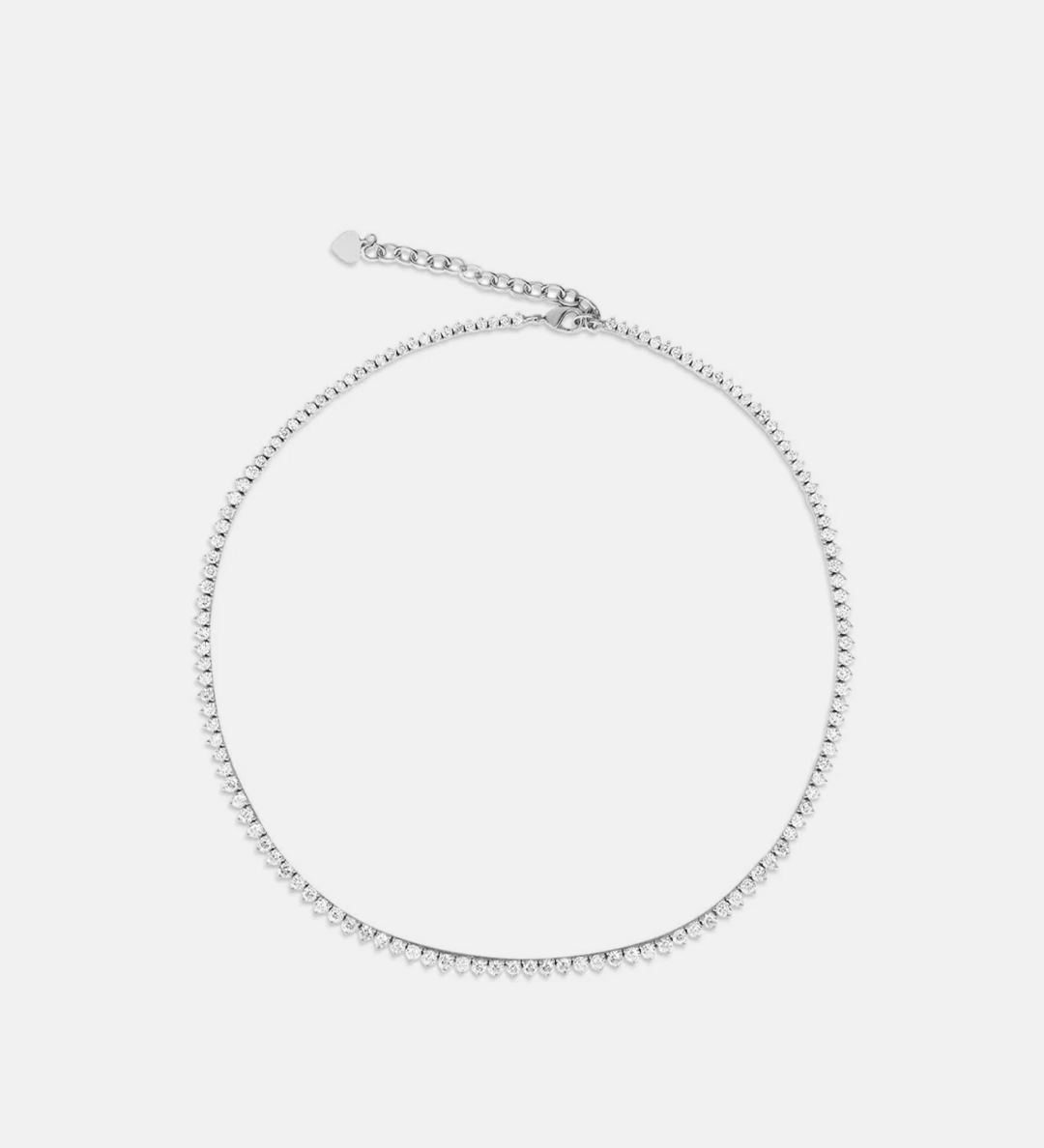 Graduated Three Prong Tennis Necklace