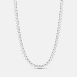Prong-Set Heart Tennis Necklace
