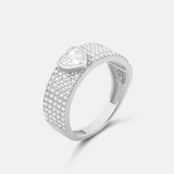 Pave Band with Center Heart