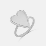 Heart Pave Outline Ring