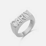 Personalized Block Letter Ring