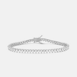 Three Prong 2mm Round Tennis Bracelet