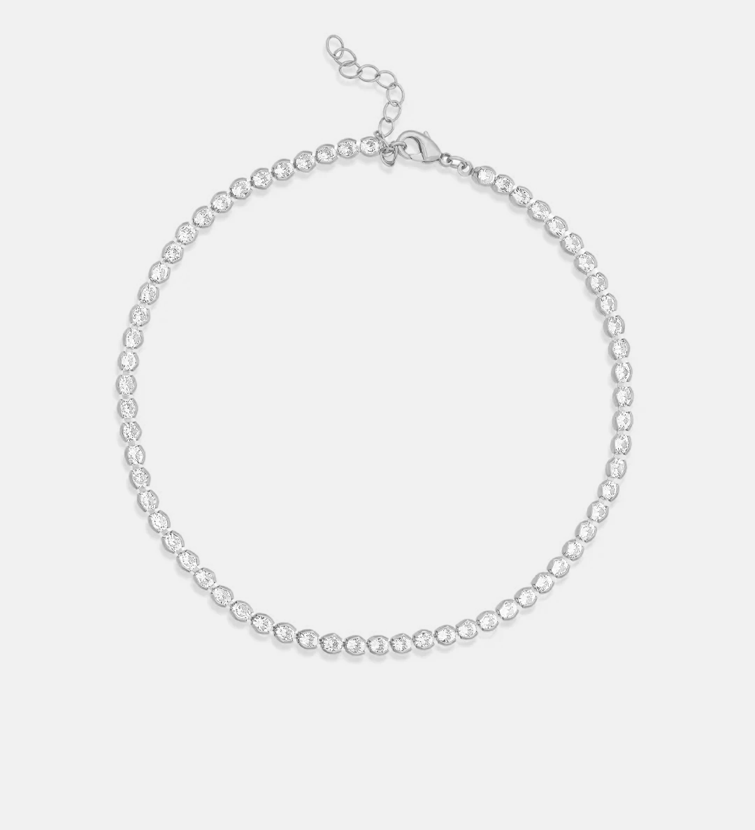 4mm Round Bezel Anklet