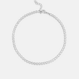 4mm Round Bezel Anklet