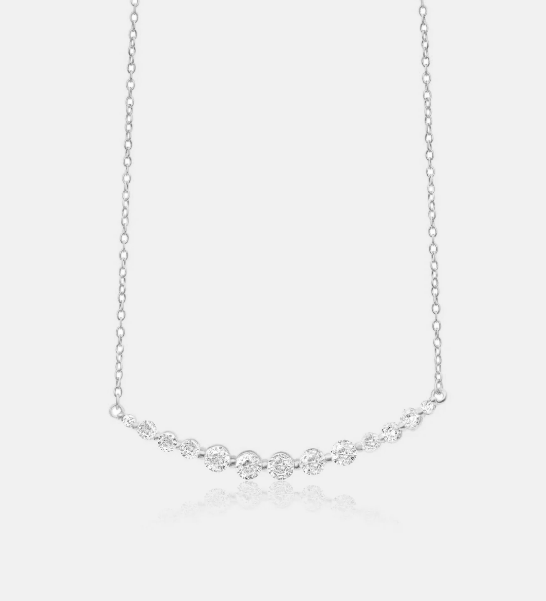 Graduated Floating Stone Necklace