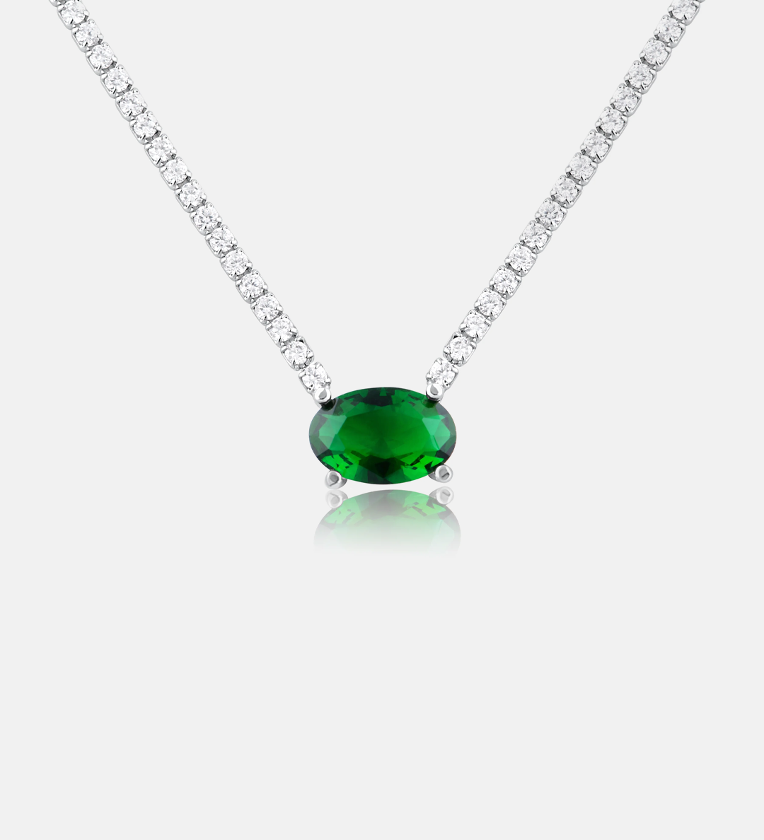Fancy Oval Tennis Necklace