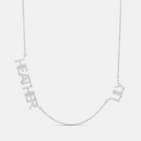 Personalized Pave Multi Name Necklace