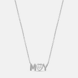 Personalized Initial Bezel Heart Necklace
