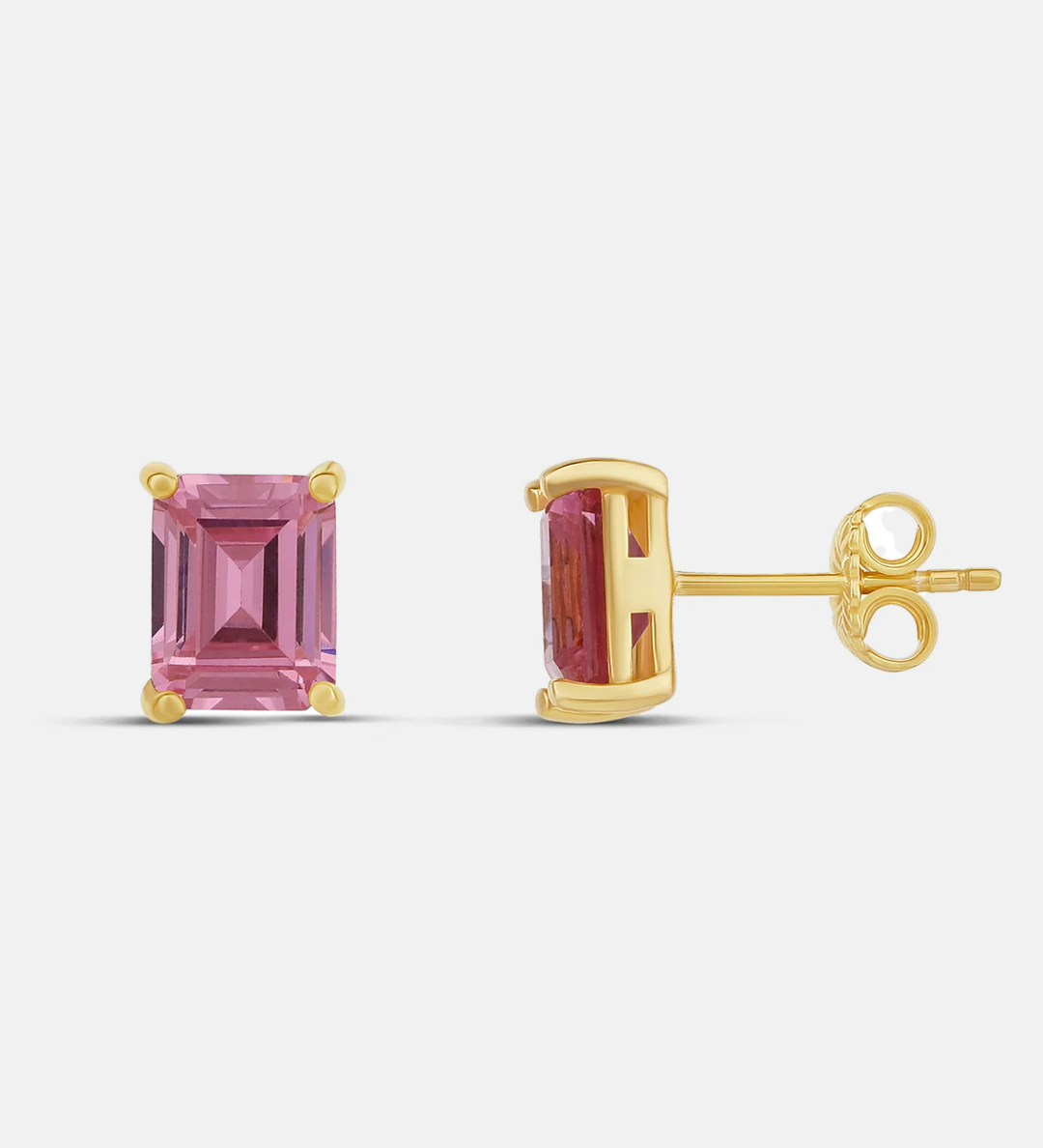 Emerald Prong Studs