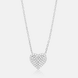 Mini Pave Heart Necklace