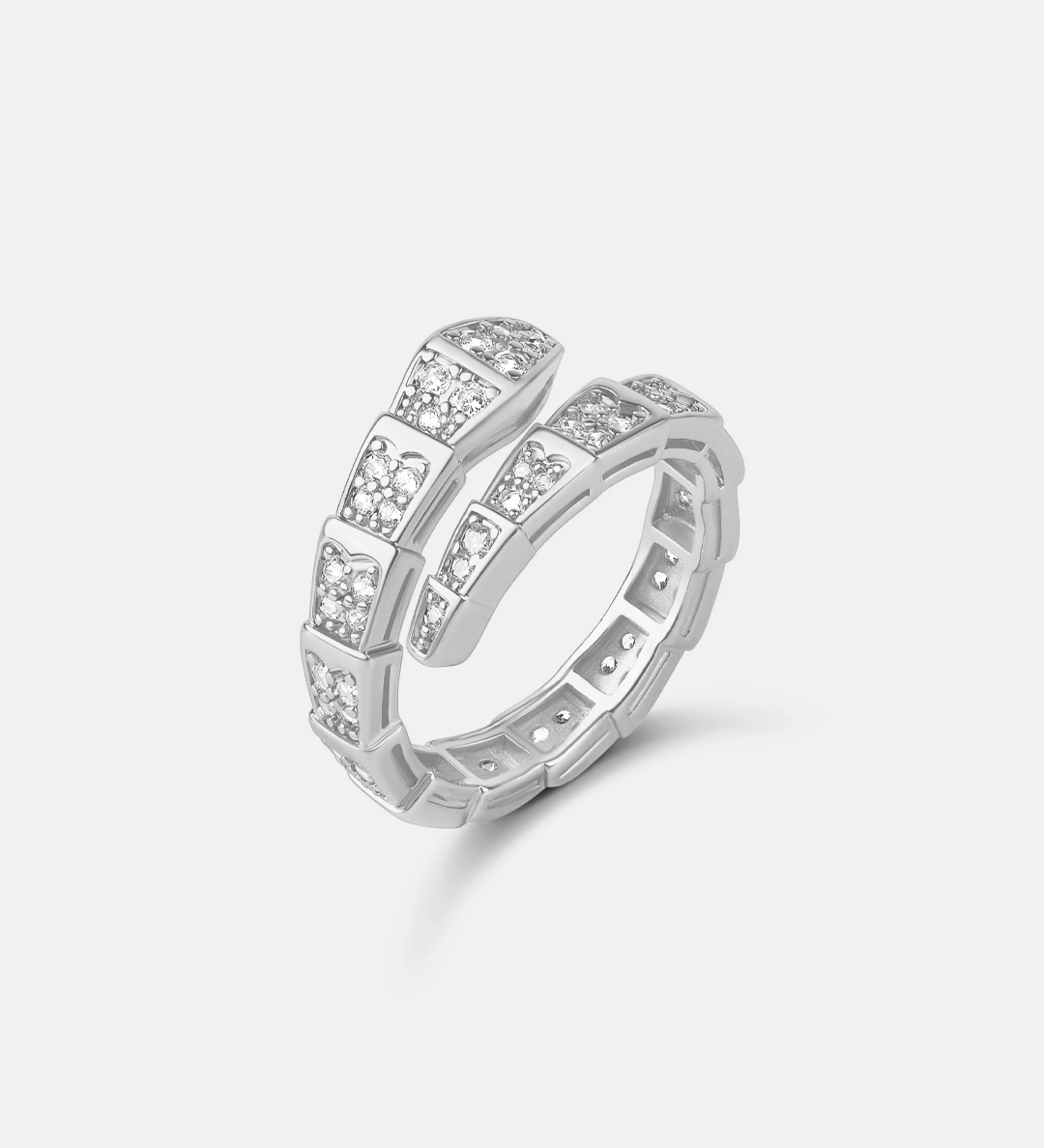 Chunky Pave Snake Ring