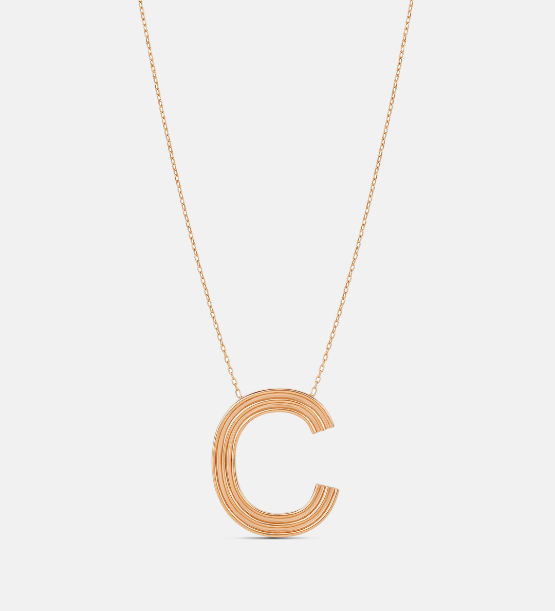 Jumbo Textured Initial Necklace