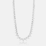 Graduated Heart Tennis Necklace