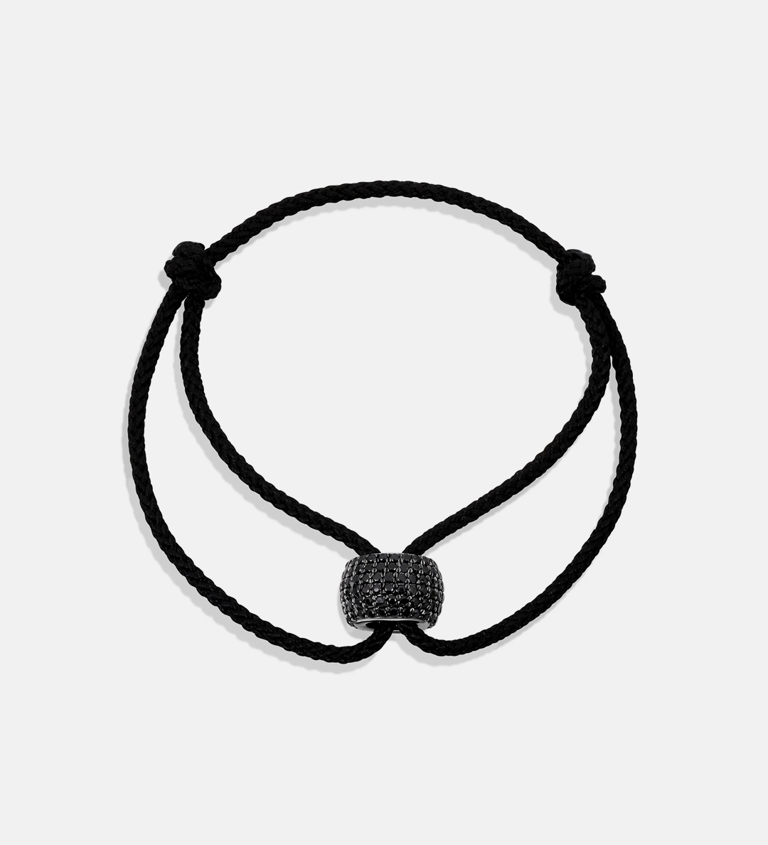 Pave Bead Charm Cord Bracelet