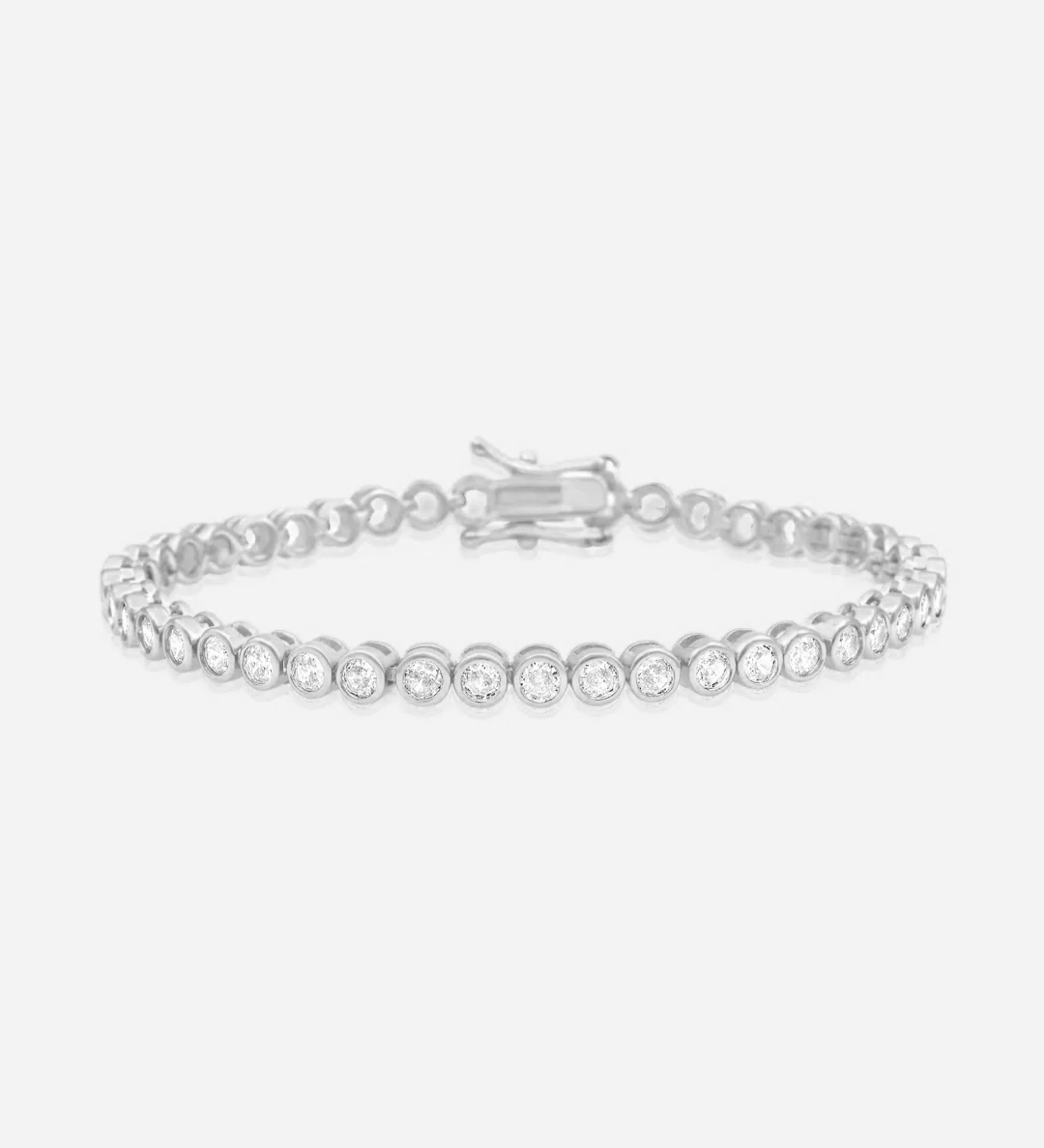 4mm Classic Bezel Set Tennis Bracelet