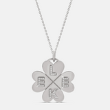 Personalized Four Leaf Clover Necklace
