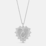 Personalized Starburst Pave Initial Charm Necklace