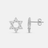 Pave Star of David Studs