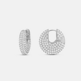 Pave Button Earrings