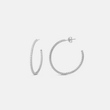 Thin Pave Hoops
