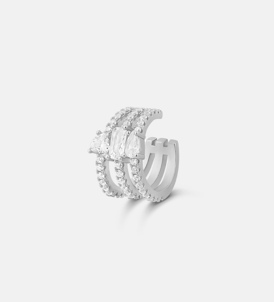 Multi Shape Pave Ear Cuff