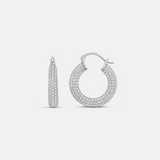 Thick Pave Hoops