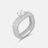 Pave Statement Ring with Center Stone