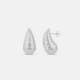 Textured Tear Drop Hoops